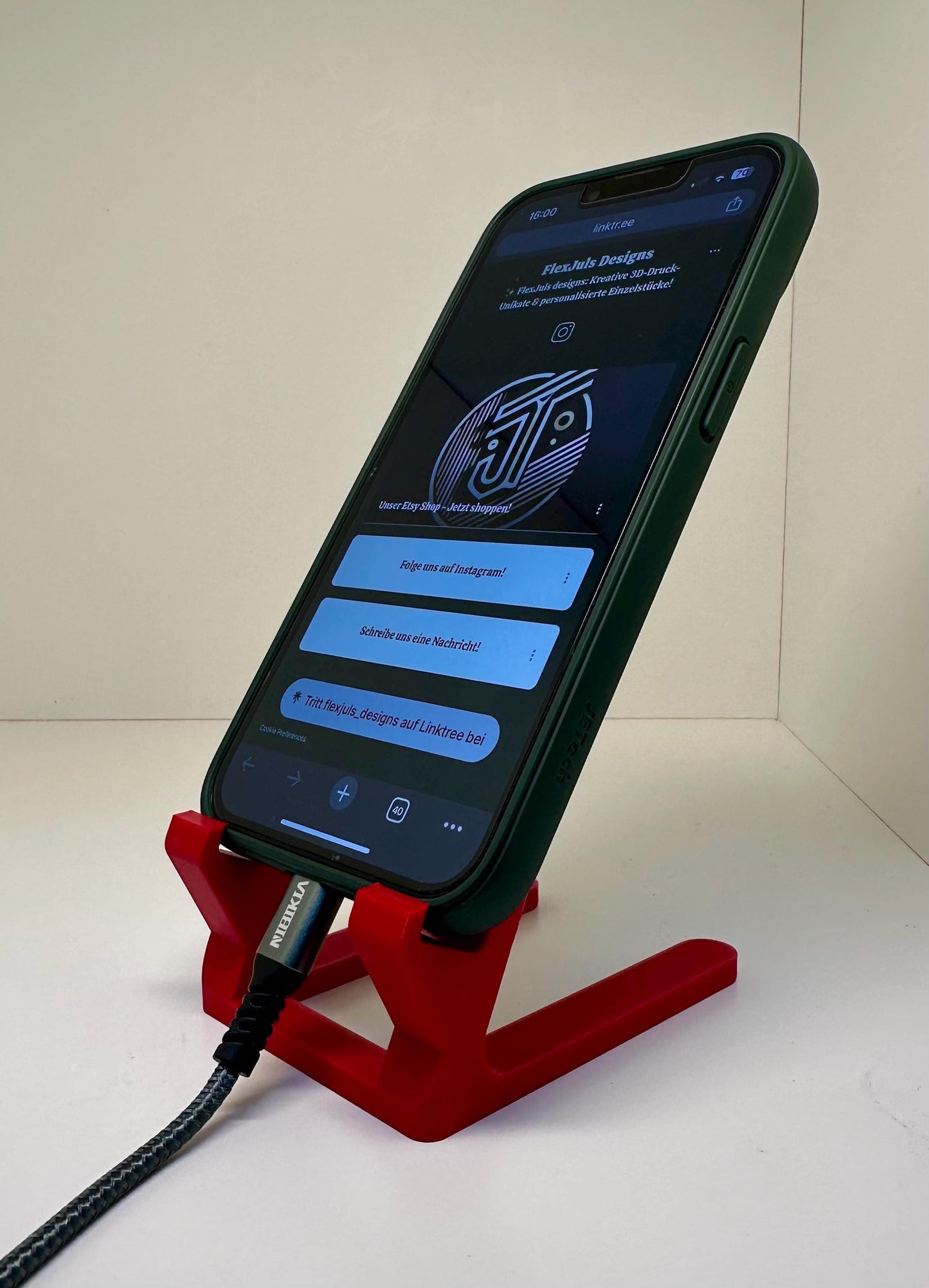 3D-gedruckter Handyhalter | Minimalistischer Smartphone-Ständer | Schlicht & funktional