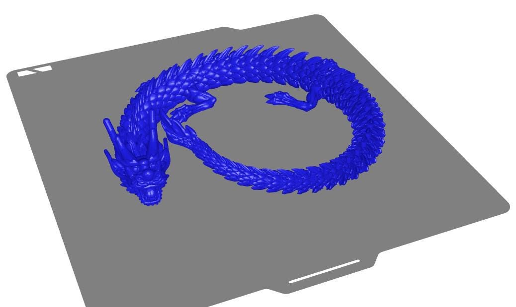 Magnetischer Chinese Dragon STL – Flexibler articulated Drache mit Magnetslots