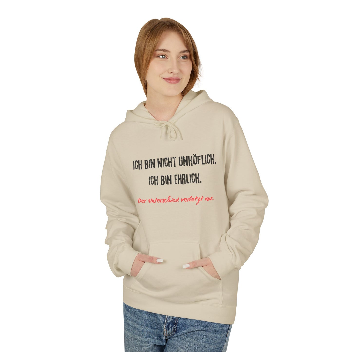 Ich bin nicht unhoeflich ich bin ehrlich Hoodie Lustiger Spruch Unisex Pullover Schwarzer Humor