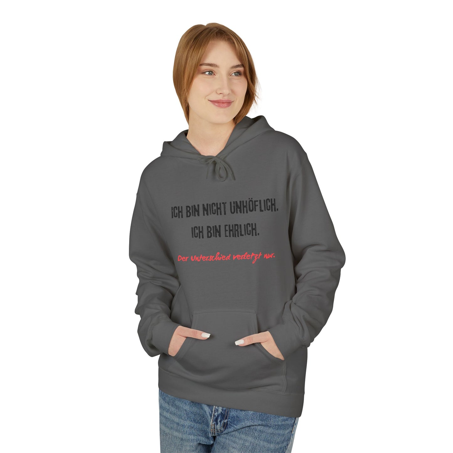 Ich bin nicht unhoeflich ich bin ehrlich Hoodie Lustiger Spruch Unisex Pullover Schwarzer Humor