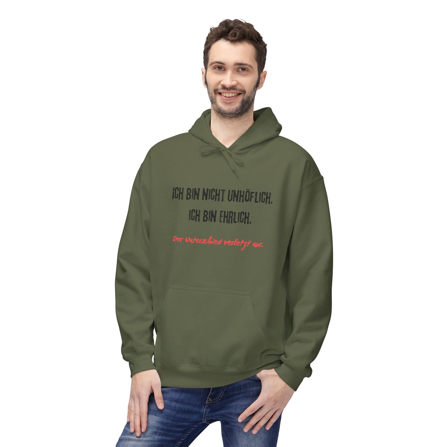 Ich bin nicht unhoeflich ich bin ehrlich Hoodie Lustiger Spruch Unisex Pullover Schwarzer Humor