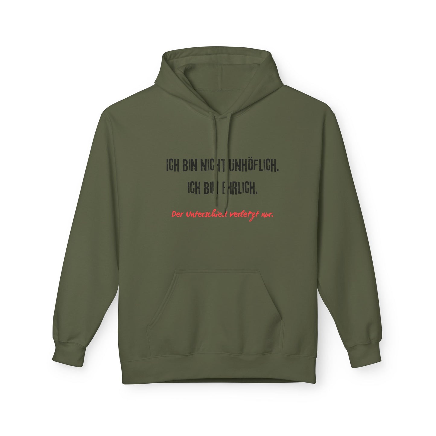 Ich bin nicht unhoeflich ich bin ehrlich Hoodie Lustiger Spruch Unisex Pullover Schwarzer Humor