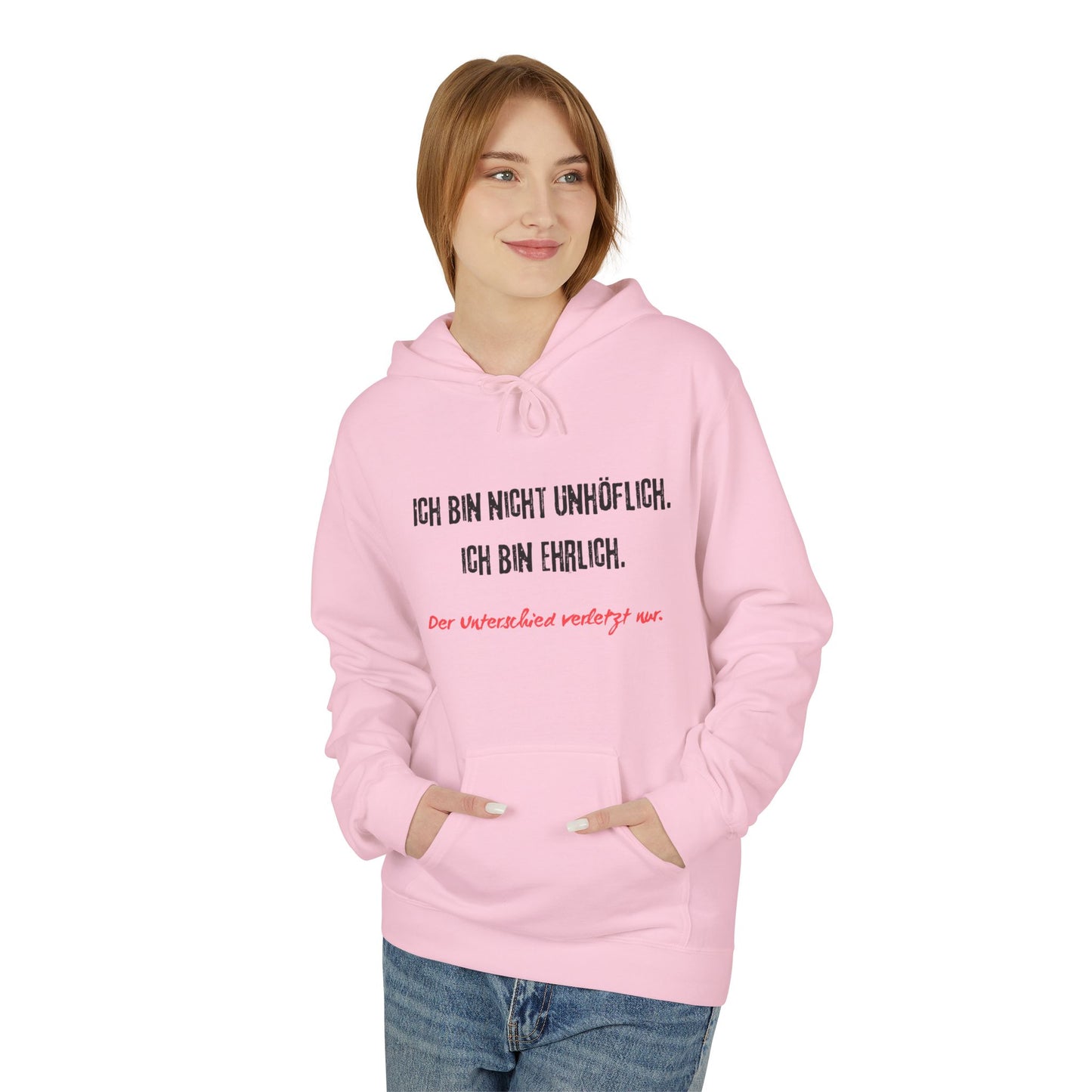 Ich bin nicht unhoeflich ich bin ehrlich Hoodie Lustiger Spruch Unisex Pullover Schwarzer Humor