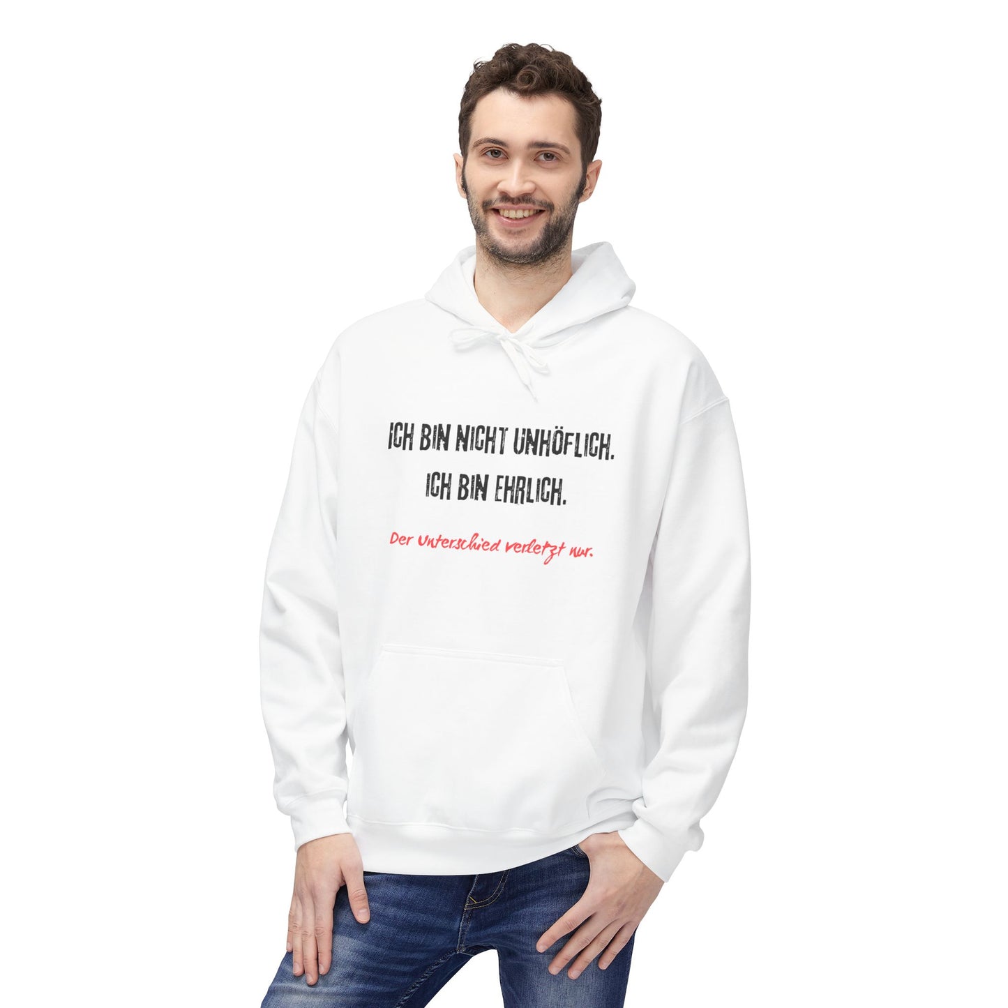 Ich bin nicht unhoeflich ich bin ehrlich Hoodie Lustiger Spruch Unisex Pullover Schwarzer Humor