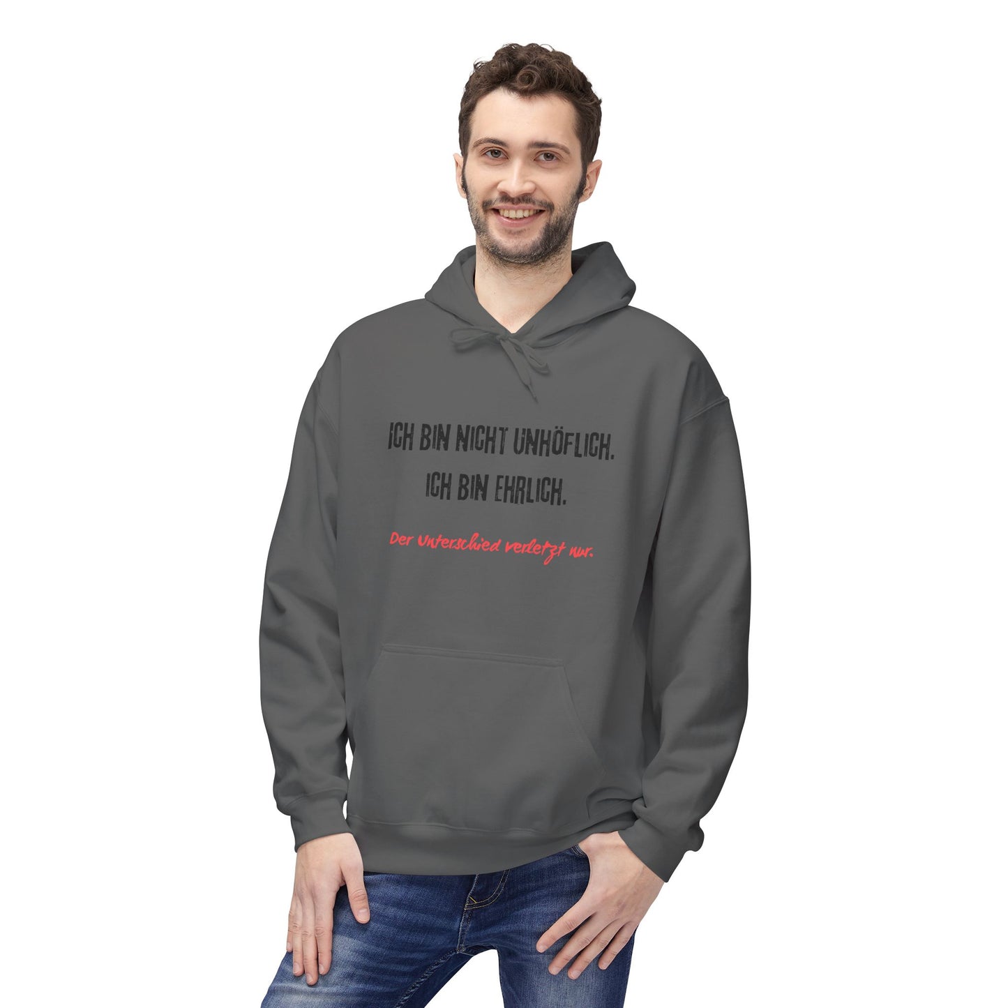 Ich bin nicht unhoeflich ich bin ehrlich Hoodie Lustiger Spruch Unisex Pullover Schwarzer Humor
