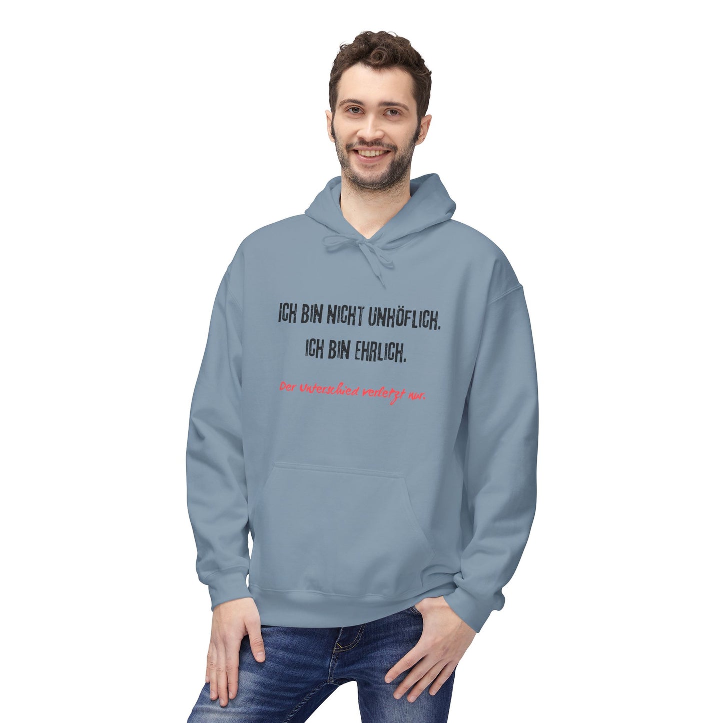Ich bin nicht unhoeflich ich bin ehrlich Hoodie Lustiger Spruch Unisex Pullover Schwarzer Humor