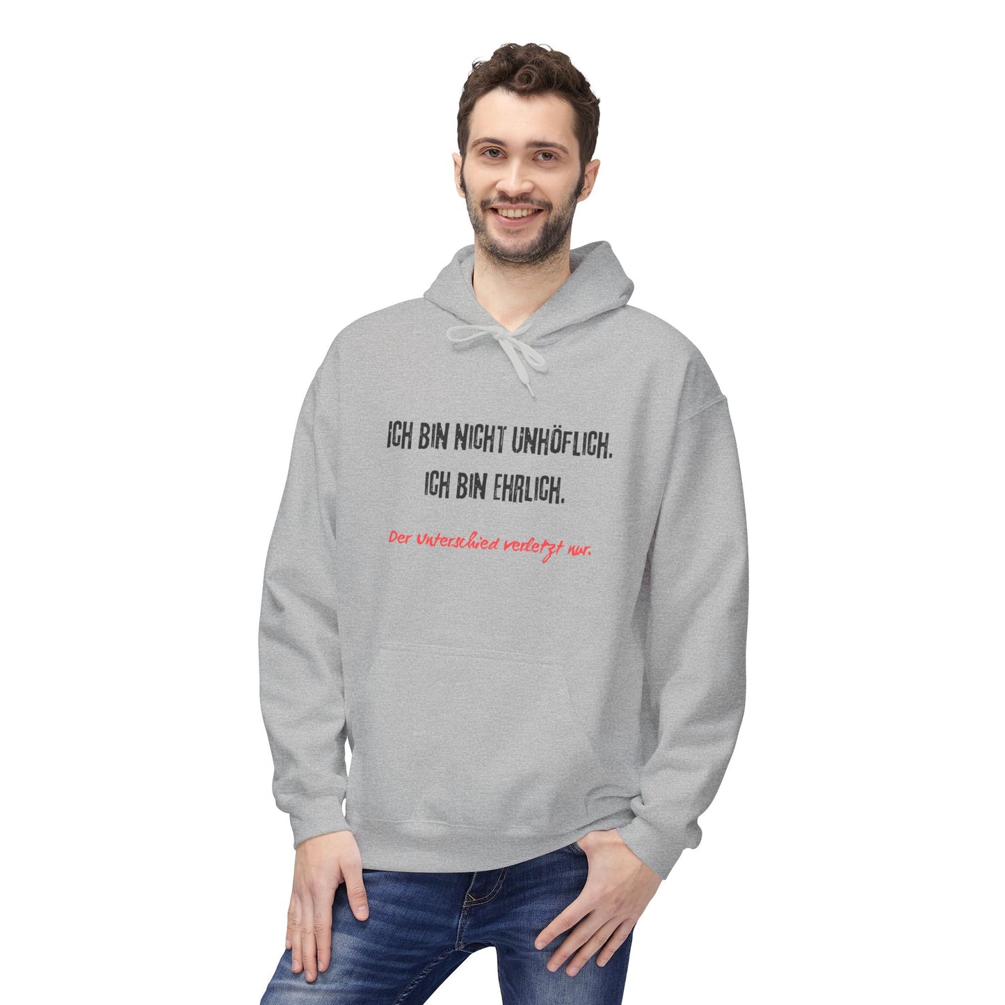 Ich bin nicht unhoeflich ich bin ehrlich Hoodie Lustiger Spruch Unisex Pullover Schwarzer Humor