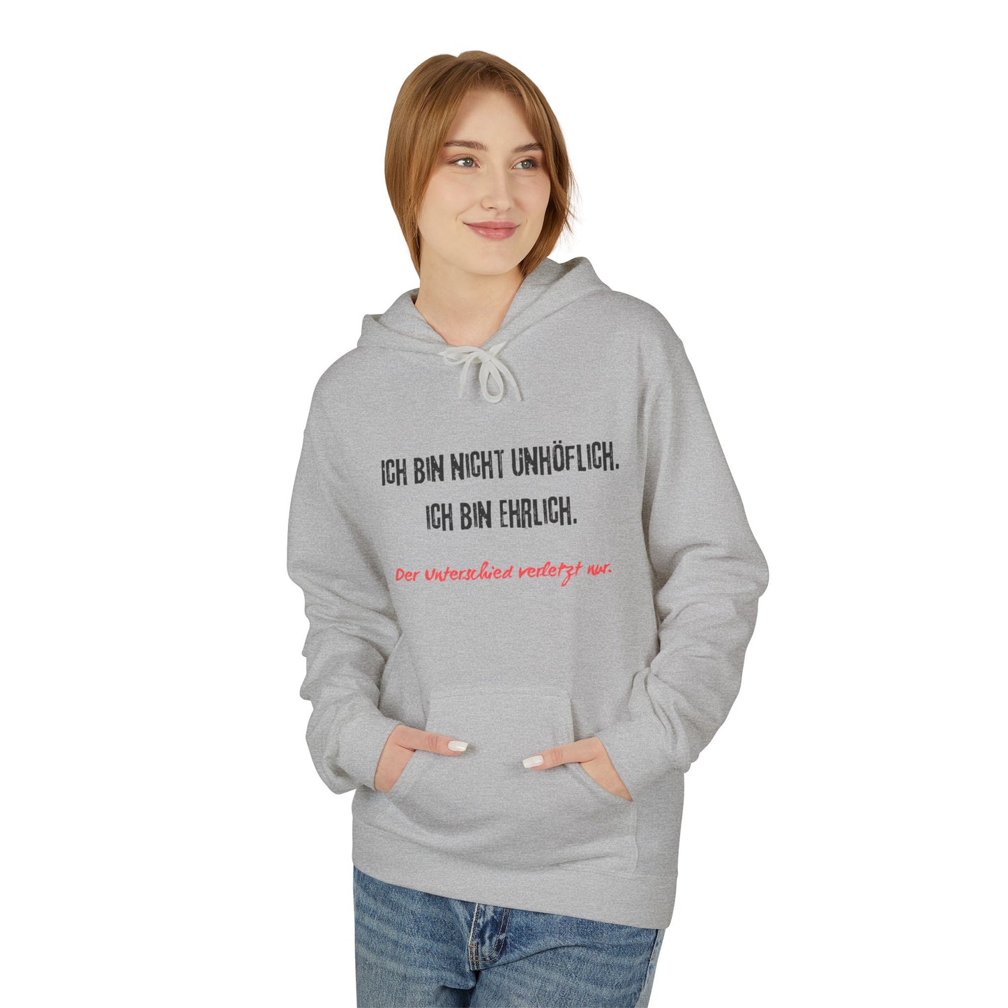Ich bin nicht unhoeflich ich bin ehrlich Hoodie Lustiger Spruch Unisex Pullover Schwarzer Humor