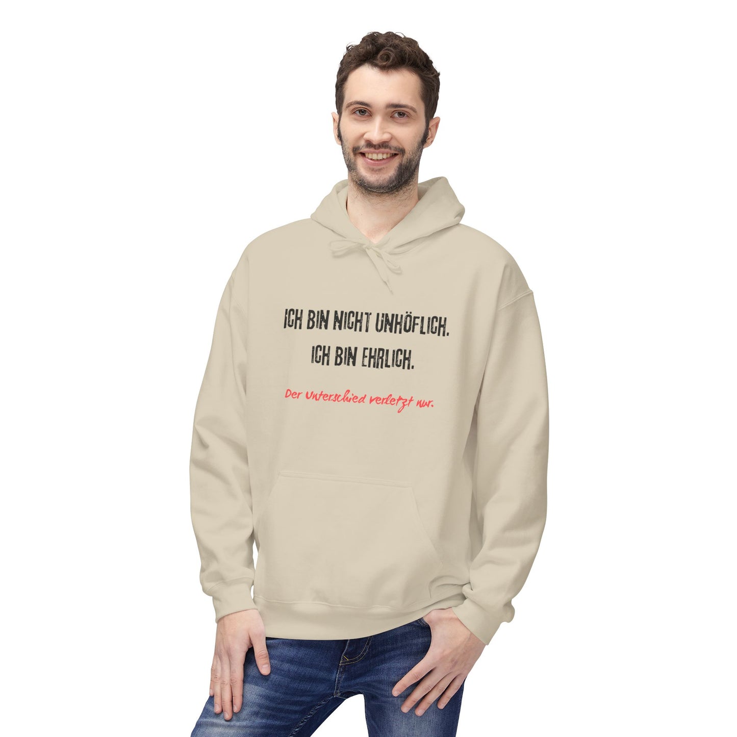 Ich bin nicht unhoeflich ich bin ehrlich Hoodie Lustiger Spruch Unisex Pullover Schwarzer Humor