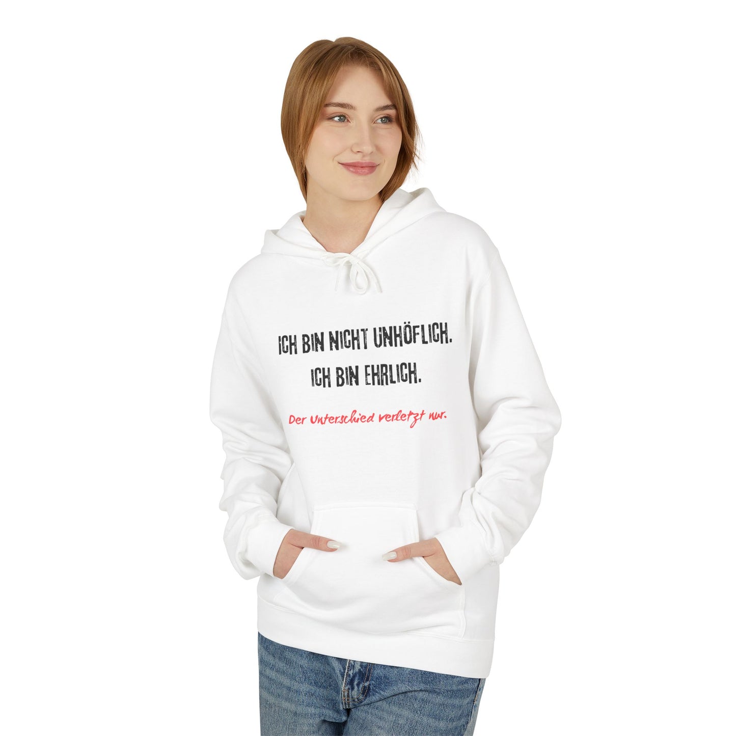 Ich bin nicht unhoeflich ich bin ehrlich Hoodie Lustiger Spruch Unisex Pullover Schwarzer Humor