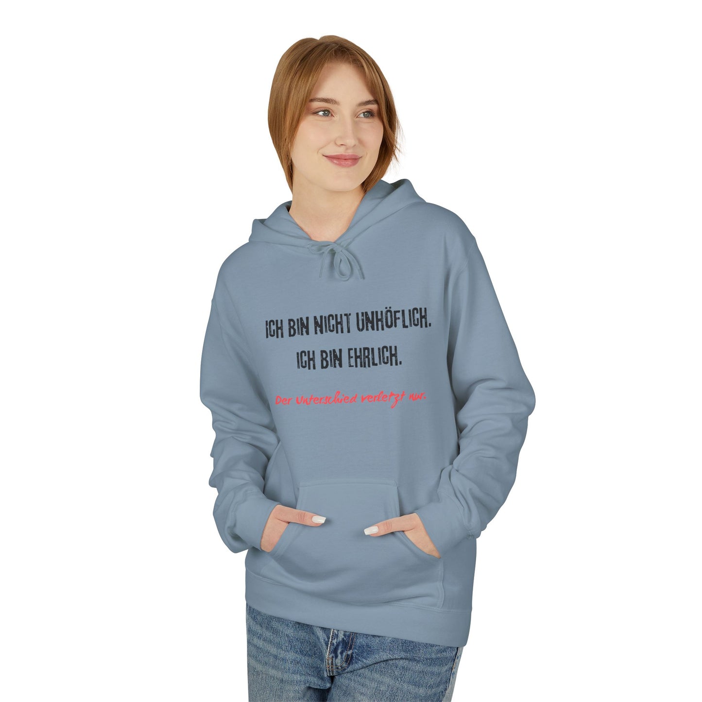 Ich bin nicht unhoeflich ich bin ehrlich Hoodie Lustiger Spruch Unisex Pullover Schwarzer Humor