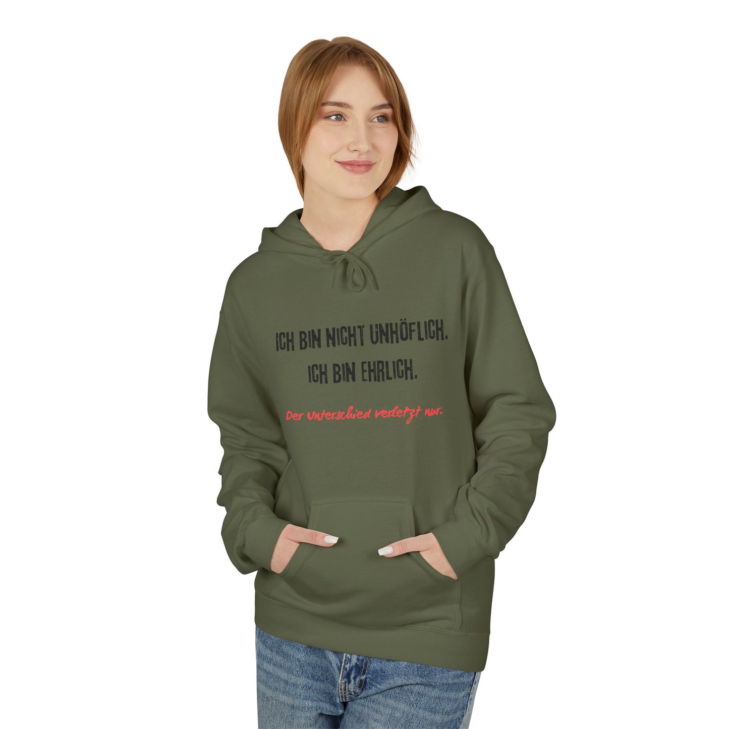 Ich bin nicht unhoeflich ich bin ehrlich Hoodie Lustiger Spruch Unisex Pullover Schwarzer Humor