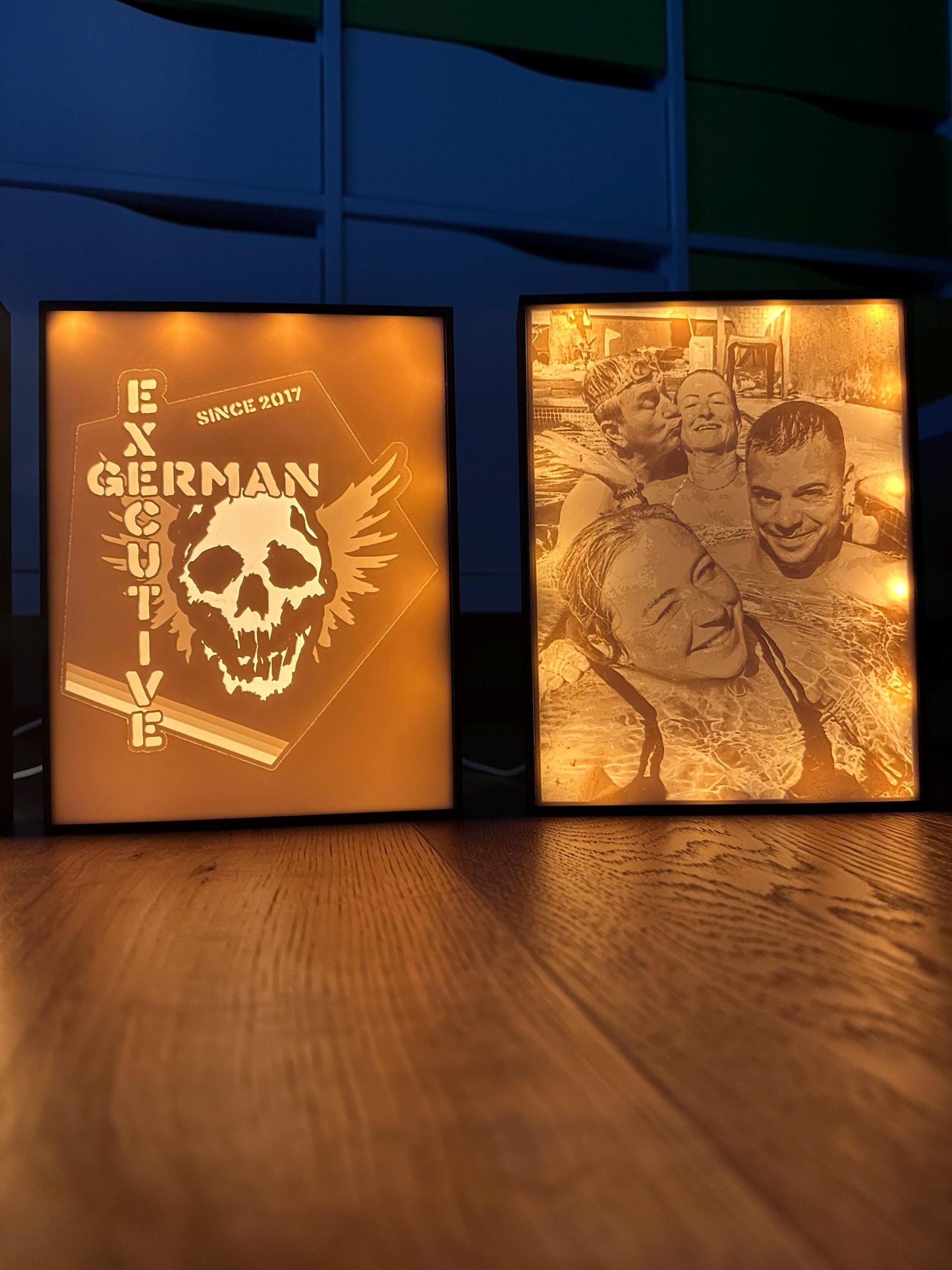 3D Printed Lithophane Lamp with LED & USB Cable - Customizable Photo Light, Unique Home Decor or Gift