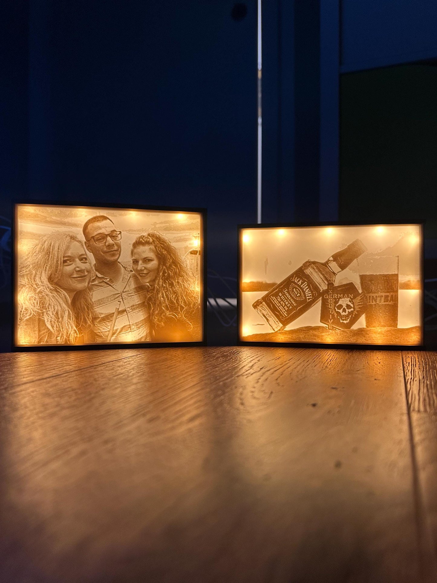 3D Printed Lithophane Lamp with LED & USB Cable - Customizable Photo Light, Unique Home Decor or Gift