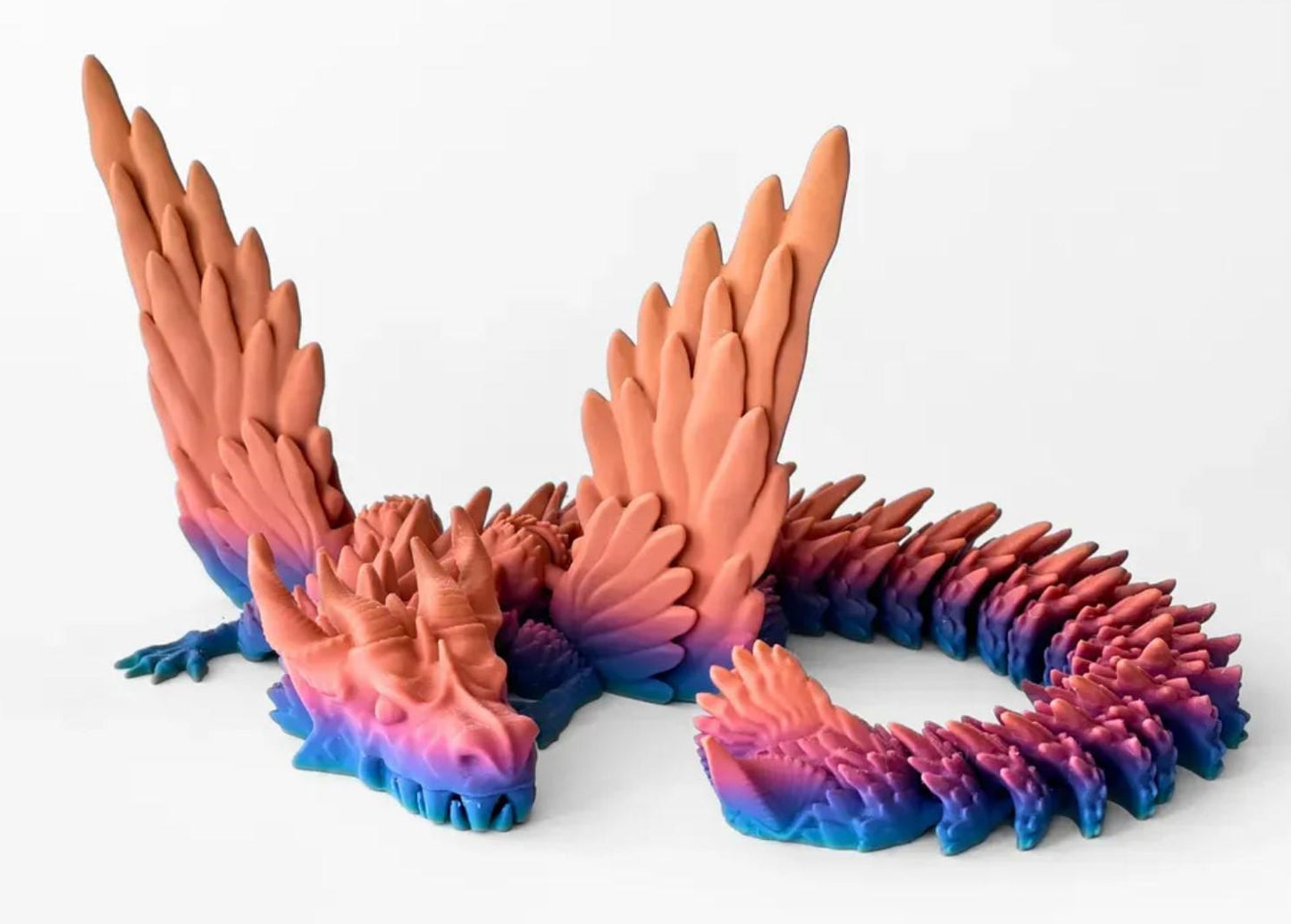 Articulated Flexi Dragon STL – Beweglicher Drache mit Kiefer & Flügeln