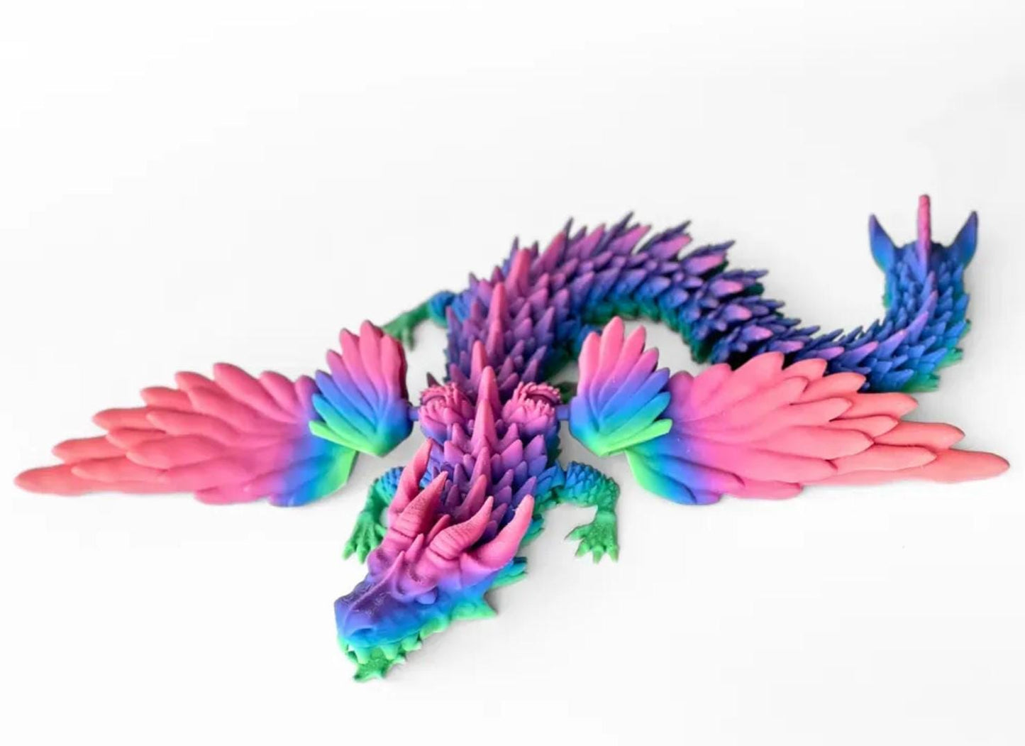 Articulated Flexi Dragon STL – Beweglicher Drache mit Kiefer & Flügeln