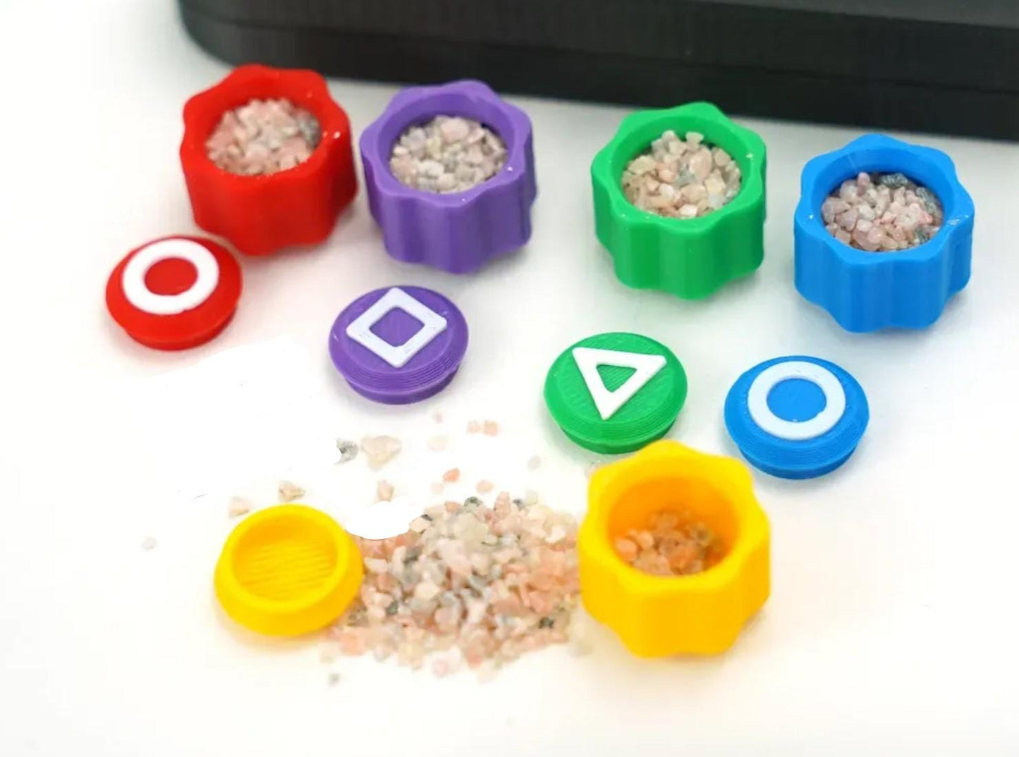 Squid Game Gonggi STL - 3D Printable Set with Box & Fillable Game Pieces