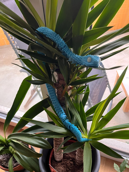 Highly Detailed 3D Printable Flexi articulated Snake STL – 74cm Long with Separate Eyes