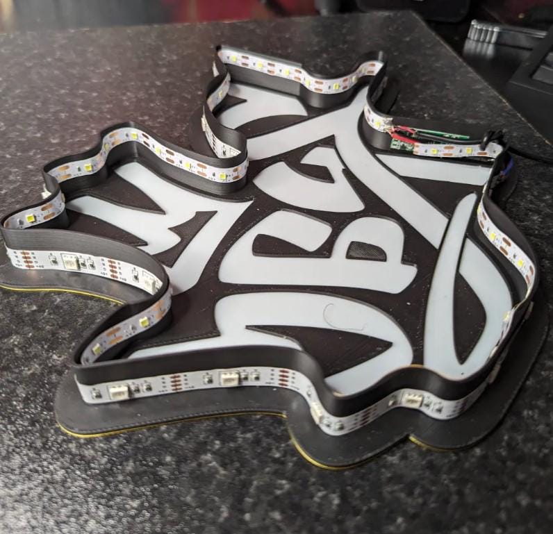 2Pac Rapper Wall Lamp STL – DIY 3D Printable LED Light with Multiple Versions