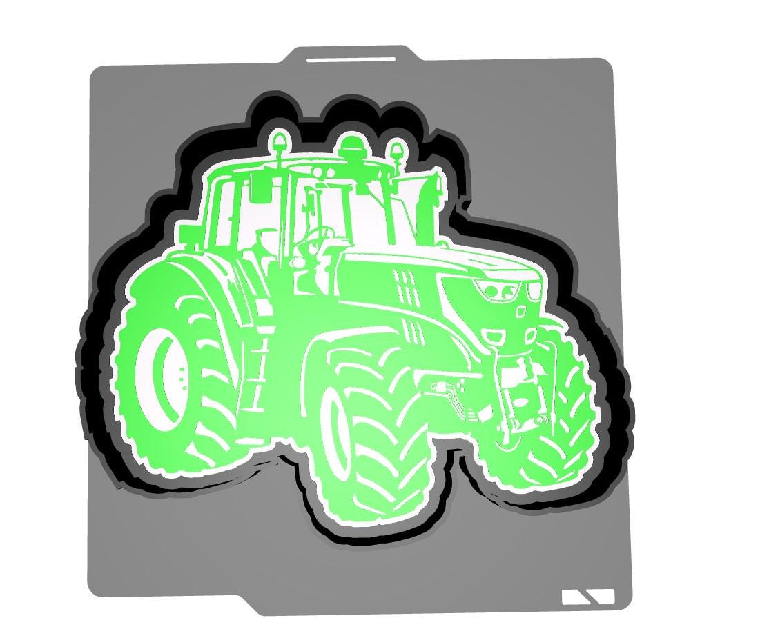 Tractor Wall Lamp STL – 3D Printable LED Light for Farming Fans