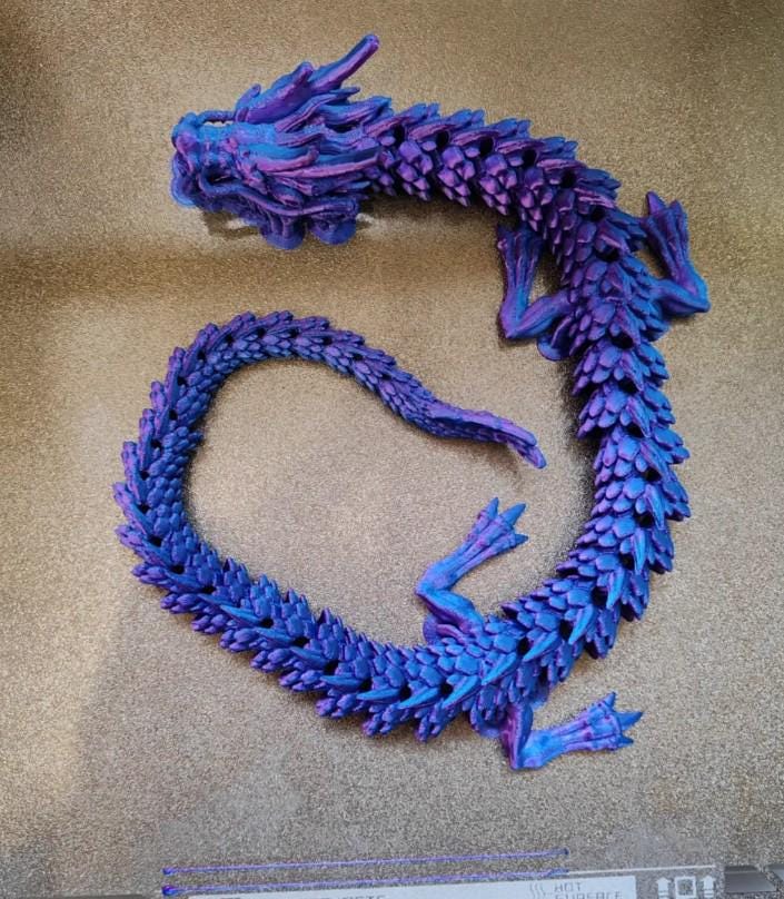 Magnetischer Chinese Dragon STL – Flexibler articulated Drache mit Magnetslots