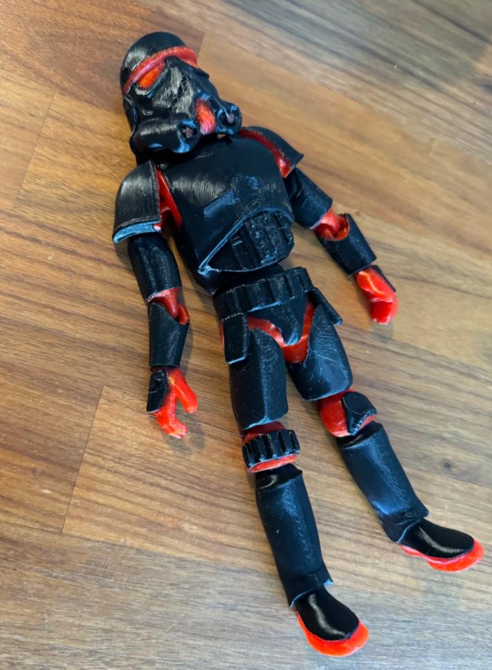 Stormtrooper Action Figure STL – 3D Printable Fully Articulated Model, No Assembly Needed