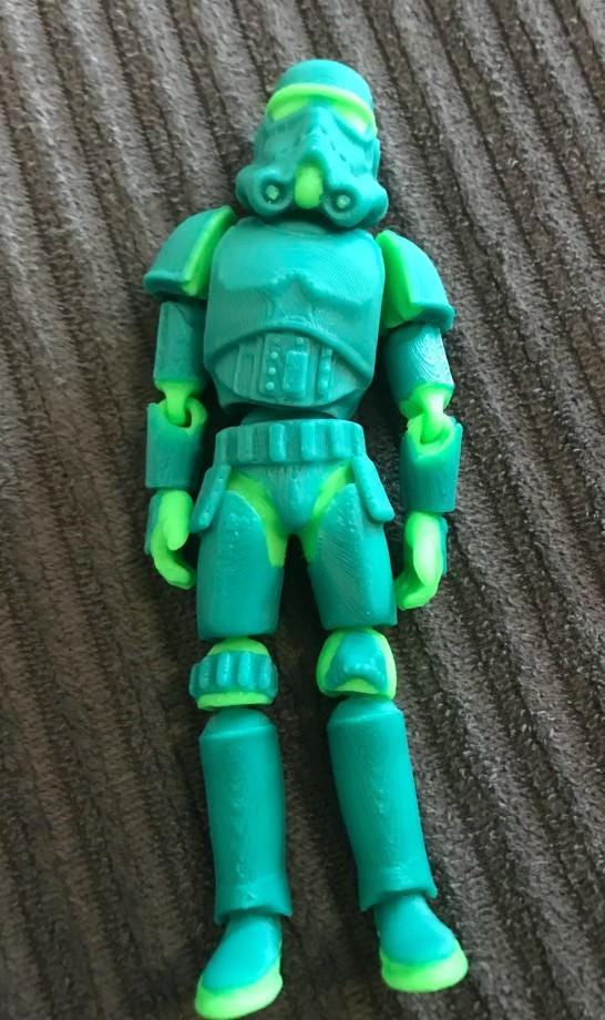 Stormtrooper Action Figure STL – 3D Printable Fully Articulated Model, No Assembly Needed