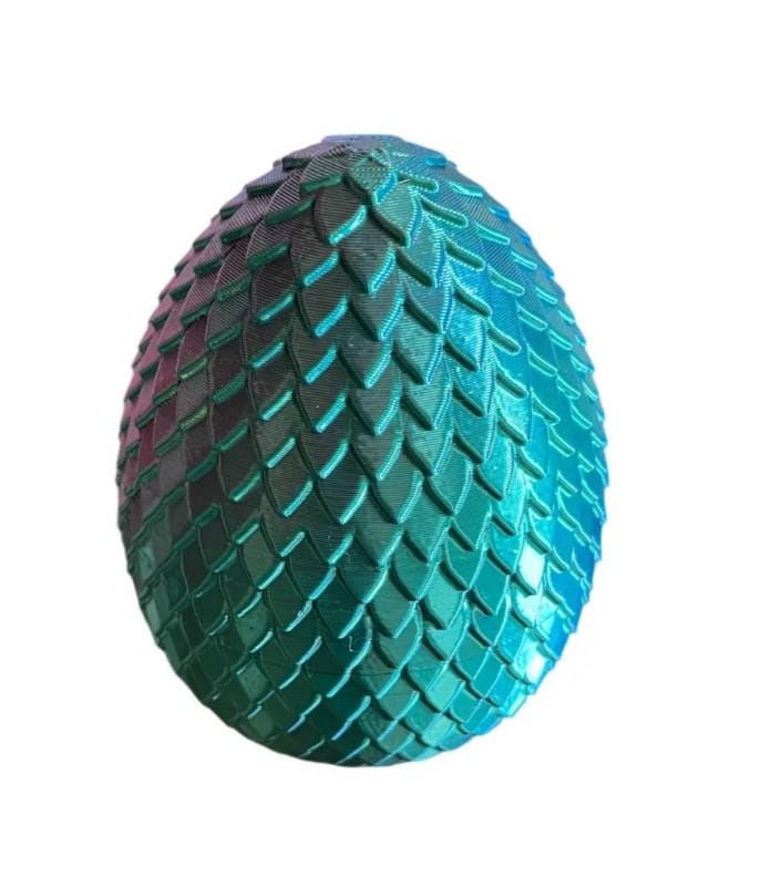 Giant Dragon Egg STL – 3D Printable Egg with Baby Dragon &amp; Base