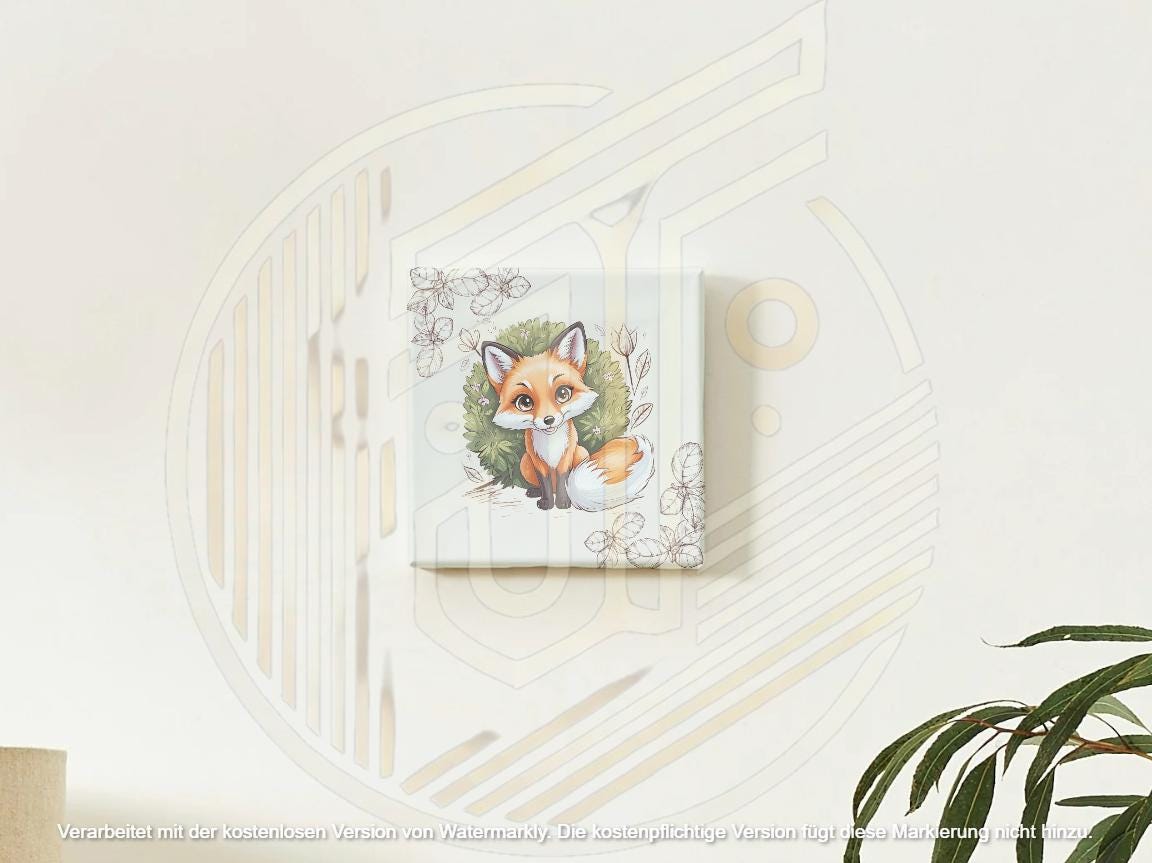 Fox Canvas Digital Download – High-Resolution Wall Art for Printing