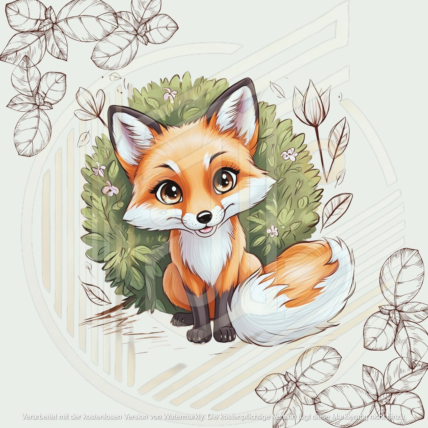 Fox Canvas Digital Download – High-Resolution Wall Art for Printing