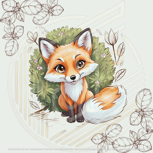Fox Canvas Digital Download – High-Resolution Wall Art for Printing