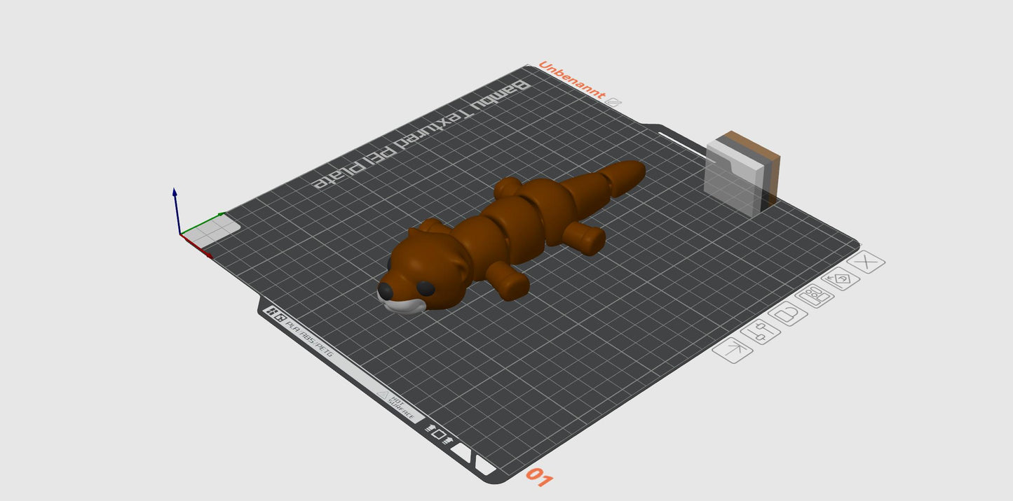 Articulated Otter STL – Flexibler, niedlicher Otter zum 3D-Druck