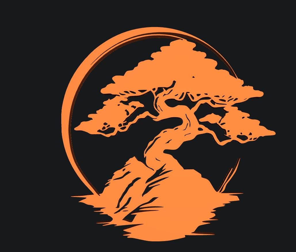 Bonsai Wall Art STL - 3D Printable Hanging Tree Decor