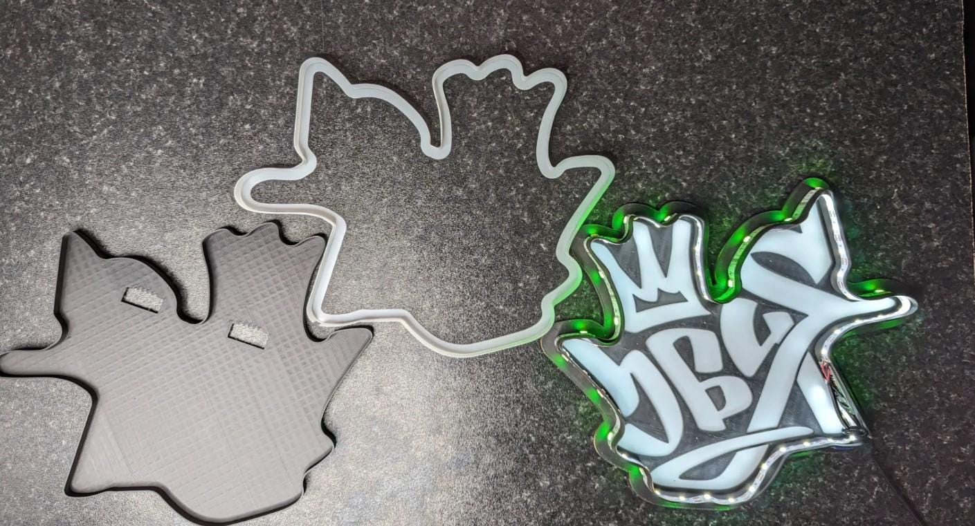 2Pac Rapper Wall Lamp STL – DIY 3D Printable LED Light with Multiple Versions