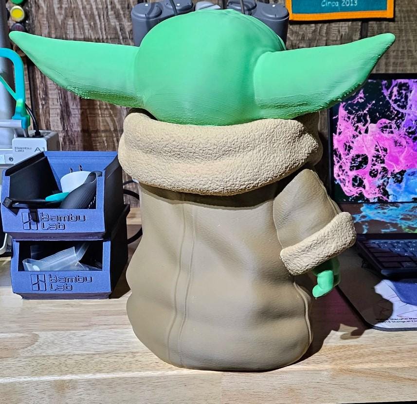 Baby Yoda STL – 12-Part Highly Detailed 3D Printable Figurine for Assembly