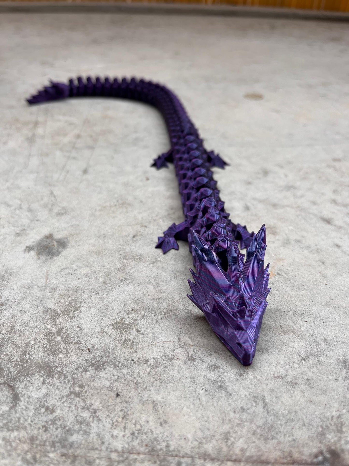 Crystal Flexi Dragon STL – Beweglicher Kristall-Drache zum 3D-Drucken