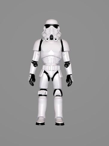 Stormtrooper Action Figure STL – 3D Printable Fully Articulated Model, No Assembly Needed