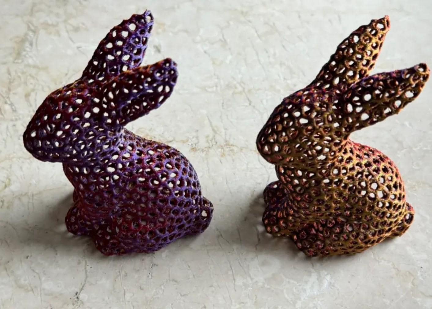 Voronoi Easter Bunny STL Pack – 4 Unique 3D Printable Flexi & Standing Rabbits