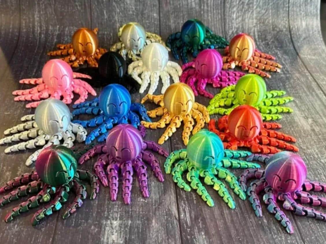 Flexi Octopus STL – Beweglicher Oktopus, supportfrei & brim-optimiert