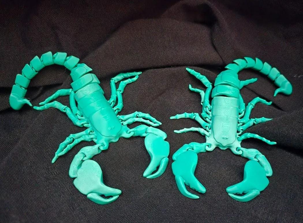 Flexi Scorpion STL – Hochflexibler, einteilig druckbarer 3D-Skorpion