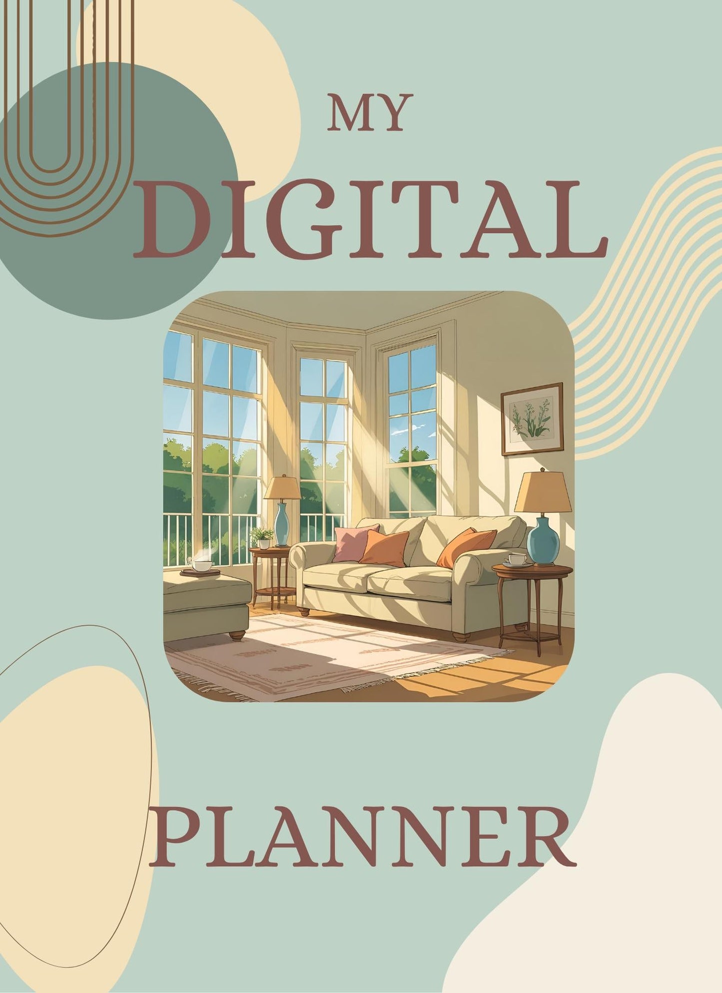 Undatiert 72‑Seiten Life und Weekly Digital Planner PDF – interaktiv & wieder verwendbar für GoodNotes, Notability auf iPad und Tablet 2026