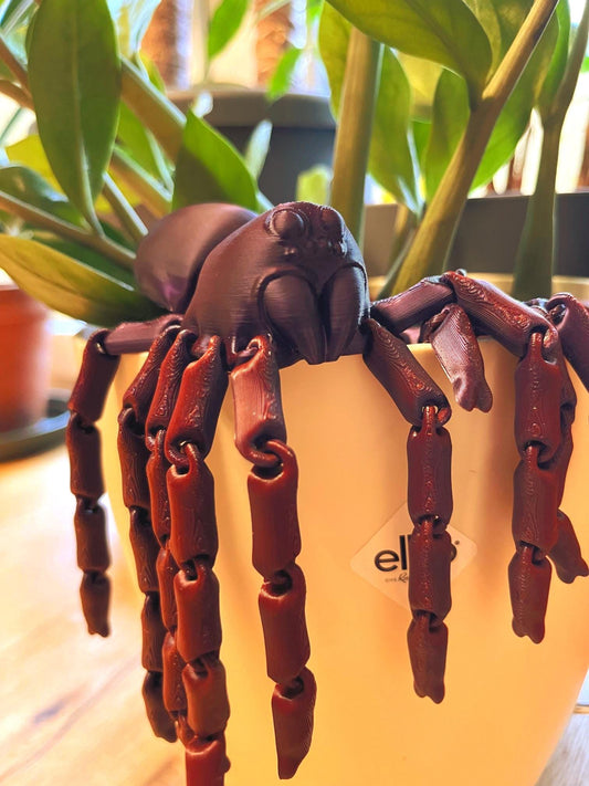 Flexible Giant Spider STL – 3D Printable Articulated Creepy Crawly, No Supports Needed