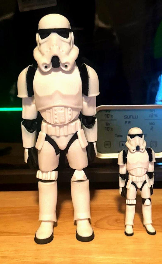 Stormtrooper Action Figure STL – 3D Printable Fully Articulated Model, No Assembly Needed