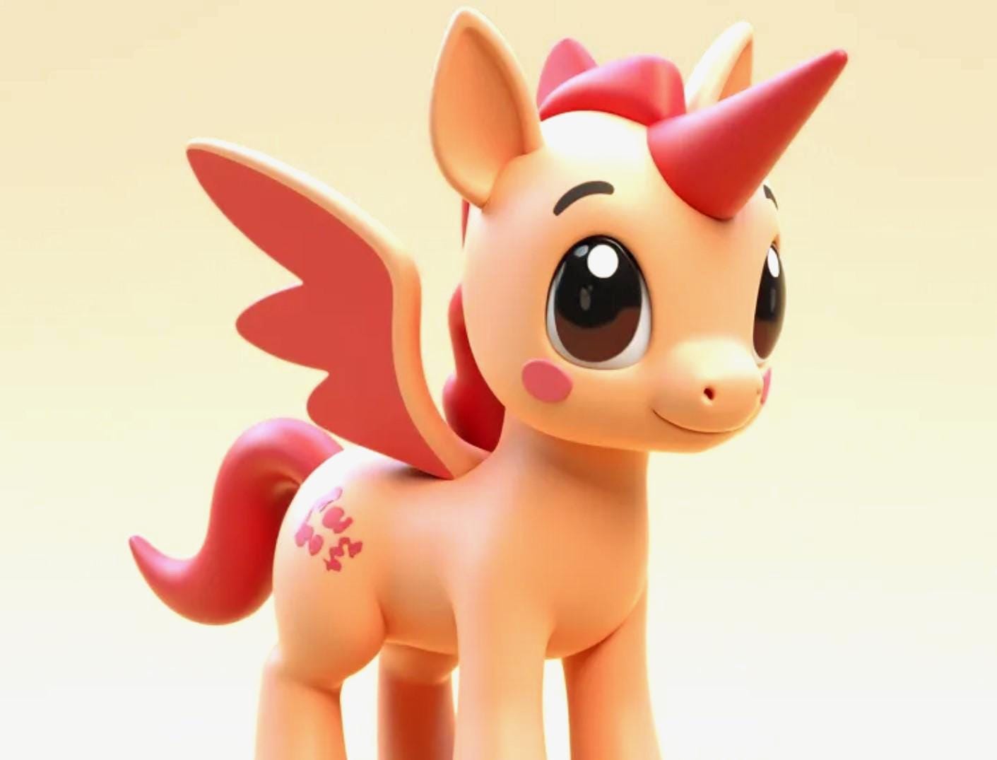 Adorable 3D Printable Unicorn STL – Cute Fantasy Figurine