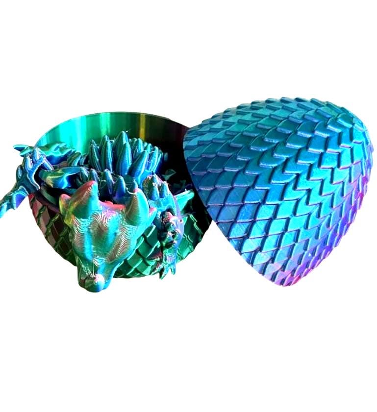 Giant Dragon Egg STL – 3D Printable Egg with Baby Dragon &amp; Base