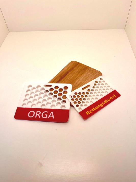 Printable ID Badge Template - Customizable STL File for DIY Name Tags