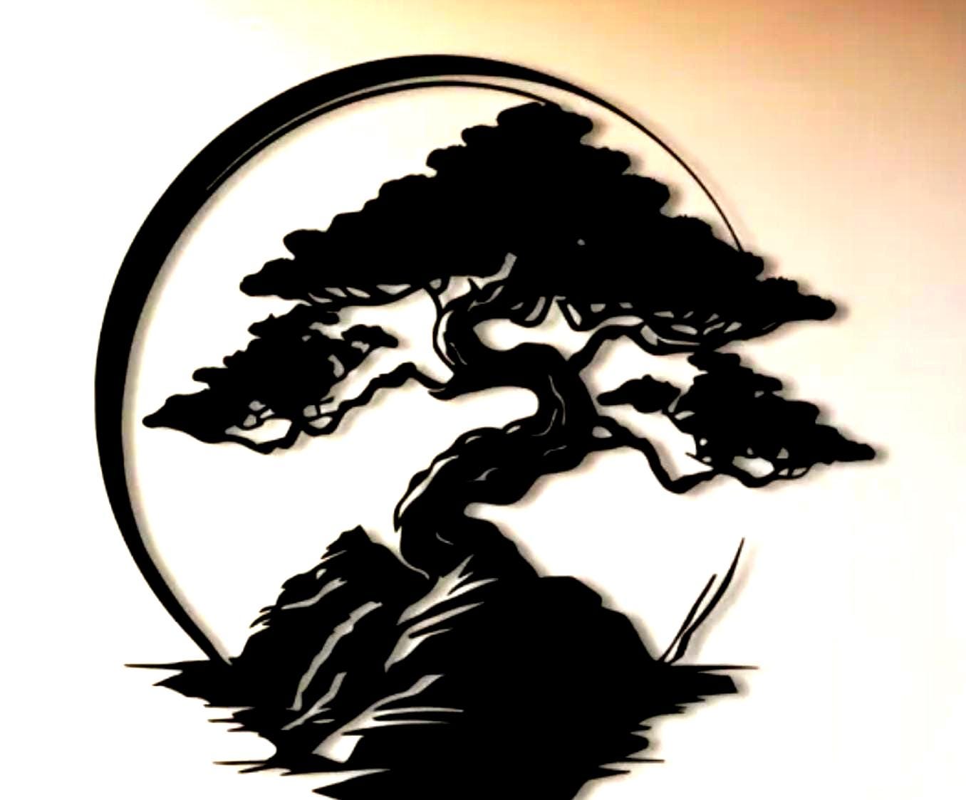 Bonsai Wall Art STL - 3D Printable Hanging Tree Decor