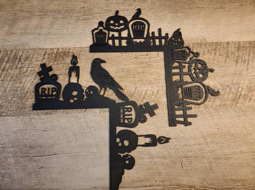 Halloween Door Corners STL – 18 Different 3D Printable Decorative Designs for Doors &amp; Walls