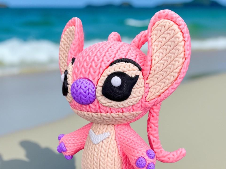 Stitch Angel Figur STL – 3D Druckbares Modell aus 17 Teilen, ohne AMS druckbar